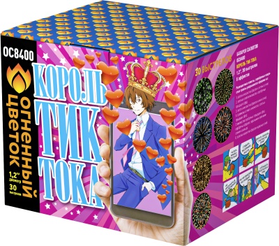 Король Тик-Тока Батарея салютов купить в Вяземском | vyazemskij.salutsklad.ru